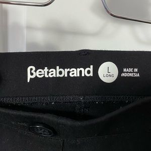 Betabrand black dress yoga pants size Tall large EUC skinny leg